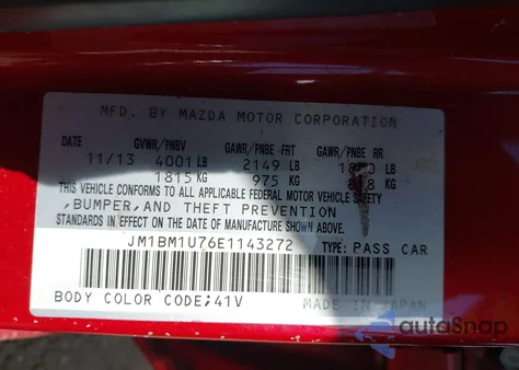 2014 Mazda Mazda3 I Sport из США, поврежденный, VIN JM1BM1U76E1143272